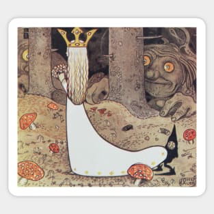 Dag and Daga, and the Flying Troll of Sky Mountain - John Bauer Sticker